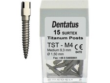 Dentatus TST-M4 Surtex Classic Titanium Posts Medium 4 M4 1.50 mm 12/Bx