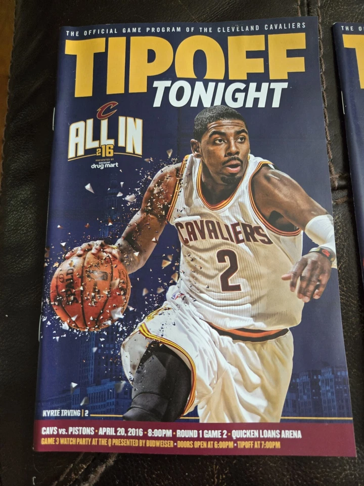 2016 CLEVELAND CAVS LeBron James Or Kyrie Irving Tipoff Tonight NBA Programs   - Image 2 of 4