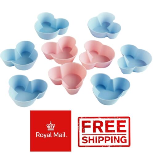9 Disney Mickey Mouse Silicone Baking Cases Moulds Mold Cake Cupcakes Decoration - Afbeelding 1 van 3