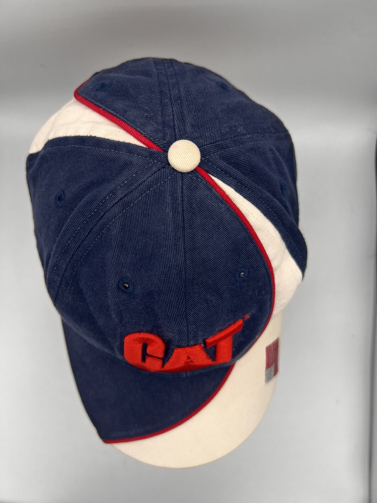 Caterpillar Cat US Flag Logo Hook & Loop Closure Hat … Gem