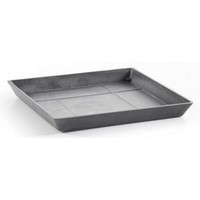 Ecopots Kunststoff Blumentopf Untersetzer Quadrartisch Grau 35,5 X 35,5 X 3,5 Cm