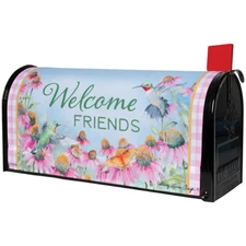 Hummingbird Coneflower Magnetic Mailbox Cover