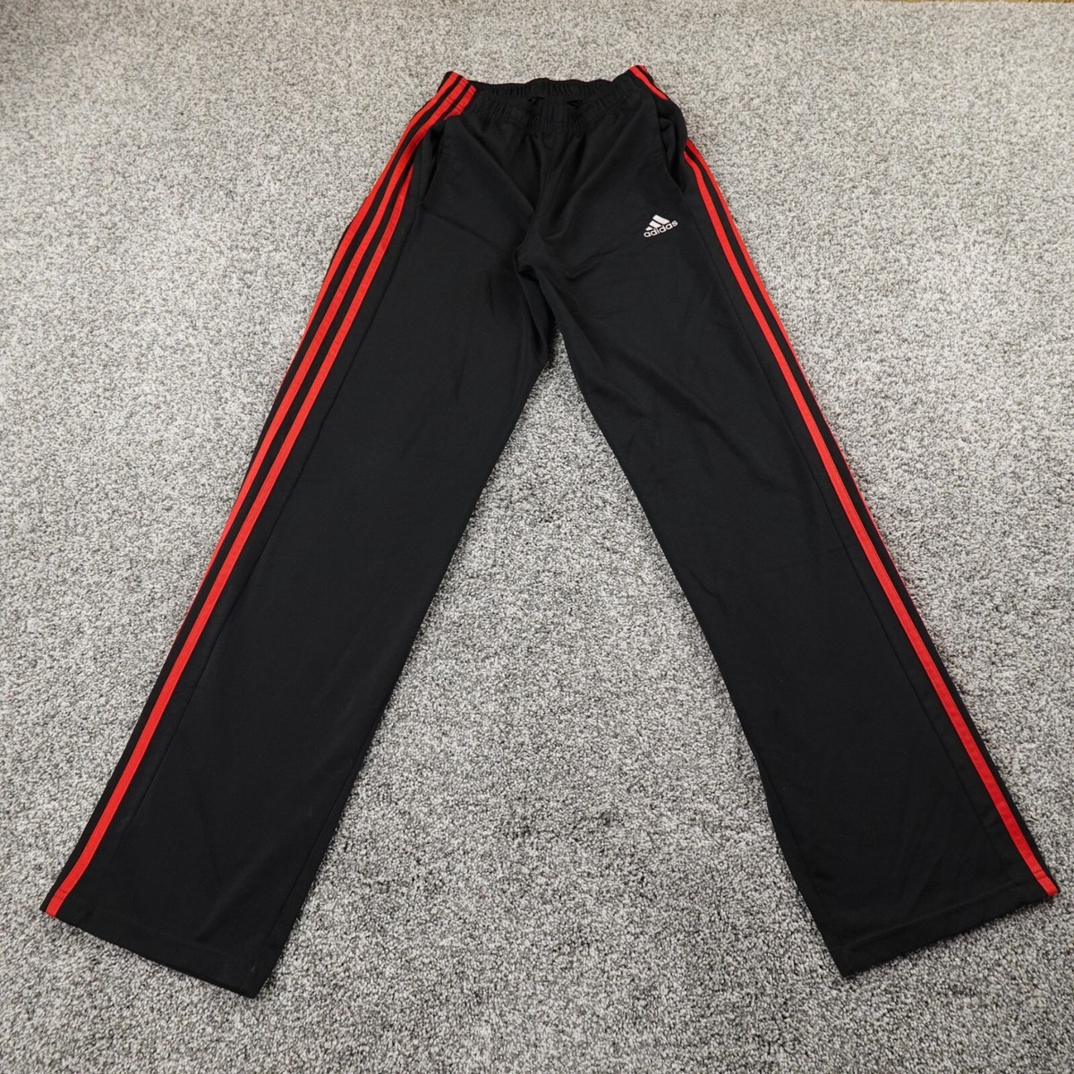 Adidas Track Pants ジャージ 黒×赤 Adidas Pants Mens S Black Red Warmup Track Jogger Sweatpants Gym