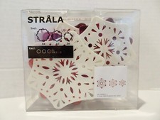 Ikea Strala Christmas Lights Red White Snowflakes Battery Op NEW