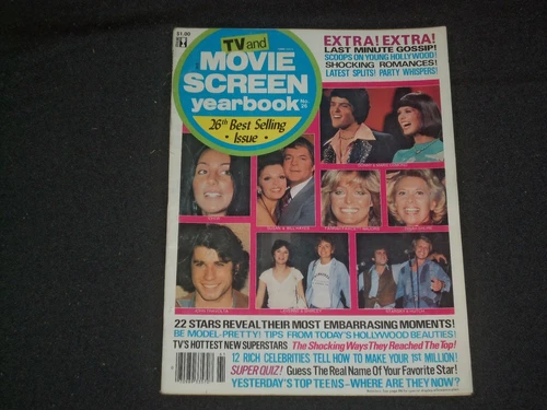 1977 TV AND MOVIE SCREEN YEARBOOK MAGAZINE - CHER - JOHN TRAVOLTA - ST 6307