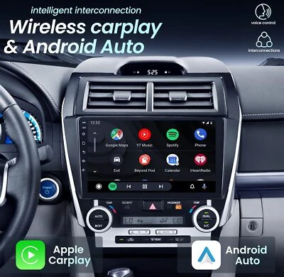 For 2012-2014 Toyota Camry 10.1" Car Stereo Radio Android 12 Carplay GPS +Camera