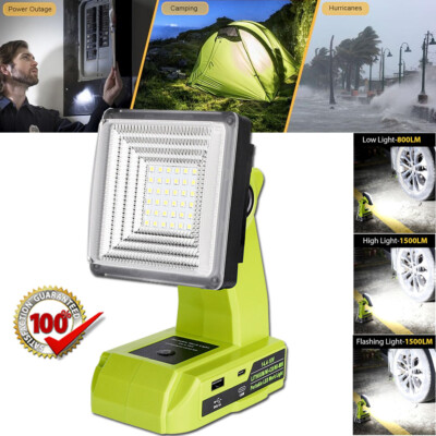 Schnurloses LED-Arbeitslicht für Ryobi 18V Akku 25W LED-Flutlicht mit USB-Port