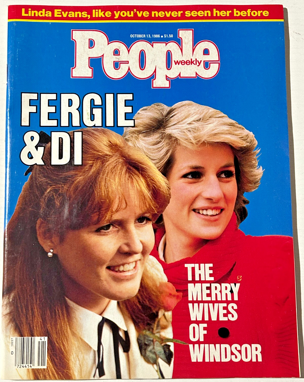 People Magazine 1986 Princess Diana Fergie Wives of Windsor Linda Evans