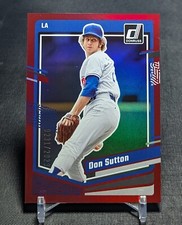 Don Sutton Red Holo Parallel #d /2023 2023 Donruss Card #156 Los Angeles Dodgers