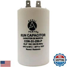 Appli Parts Run Capacitor for electric motors 35 Mfd uF (microfarads) 250VAC 