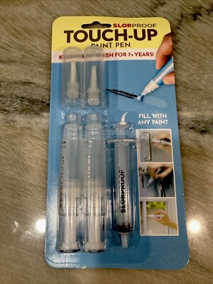 Qty 2 Packs- 4 Total- Slobproof Touch Up Paint Pen | Fillable Paint Brush Pens