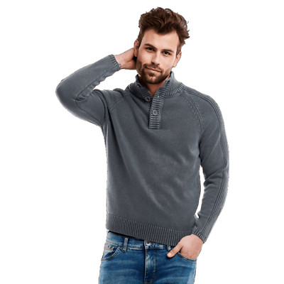 Engbers Men's Troyer-Pullover Oversized Sweater Cotton Long Sleeve XXL 213533