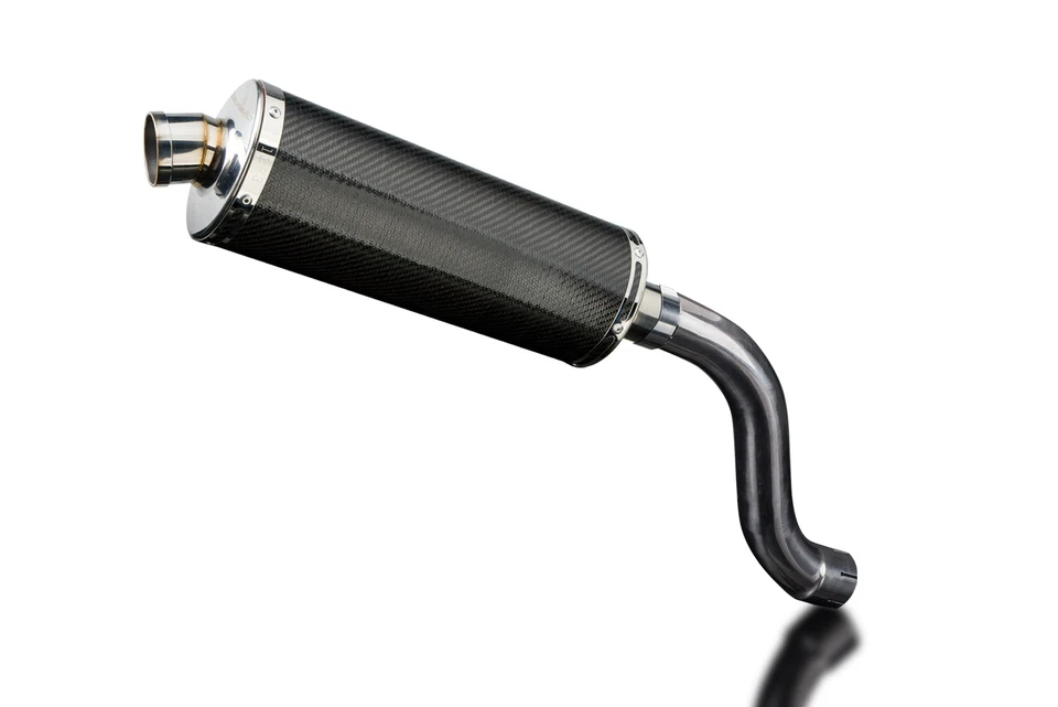 Kit silenciador de escape de carbono ovalado de 14" deslizable Triumph Daytona 955i 2001-2006 Foto 2 de 4