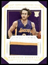 2015-16 Panini National Treas #15 Marcelo Huertas Super Swatch Rookies #/10