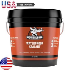 Liquid Rubber Waterproof Sealant Durable Indoor Outdoor basements 1 Gallon New