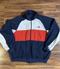Vintage Nike Zip-Up Track Jacket 80  s Red White Blue XL