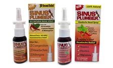 Sinus Plumber Allergy and Headache Pepper Nasal Spray Combo Pack Sinus Buster