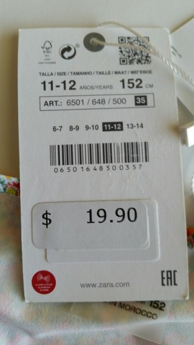 NWT Zara Kids Girl's Flower Ruffle Bikini Bottom Size 11-12 Years 152 cm New! - Picture 6 of 9