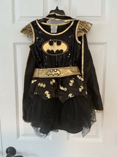BATGIRL Costume Dress With Cape DC Comics  Size Small 4-6