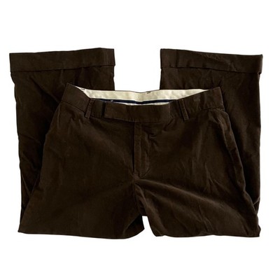Gap Y2K Academia Preppy Twee Retro Corduroy Crop Cuff Trouser Pants Brown Size 4