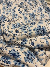Hoffman California Int. Fabric Sweet Tea 2016  2 Yds x 43" Blue & White New