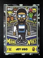 2025 Topps WWE x Bape JEY USO 5/10 Black And White Camo Baby Milo #BMA-31