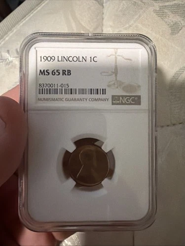 NGC MS-65 RB 1909-P Lincoln Cent, Cartwheeling, Red-Brown Gem.