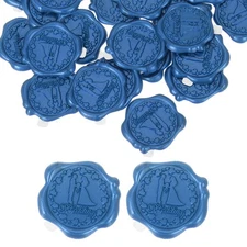 24pcs Wax Seal Stickers Wedding Envelope Seal Stickers Blue