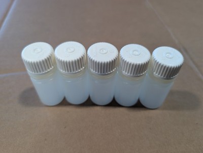 Lot of 5 Small Nalgene Bottle 0.5oz 15ml Travel Backpacking Camping