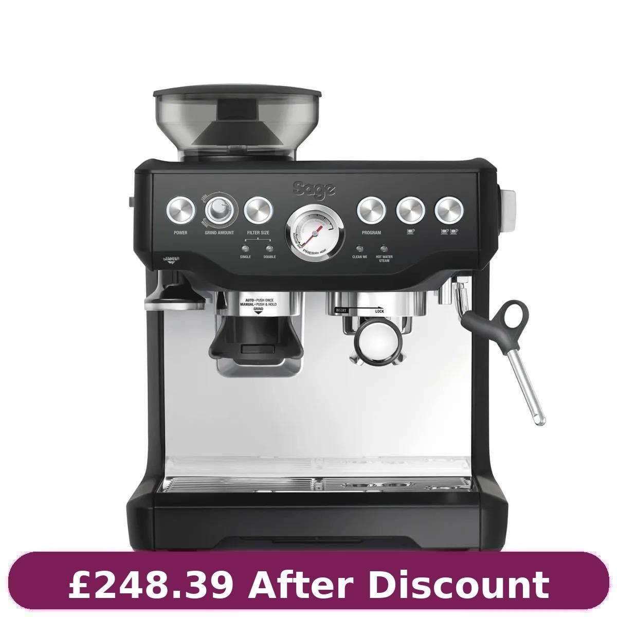 Sage The Barista Express SES875BTR Bean to Cup Coffee Machine Black Truffle#