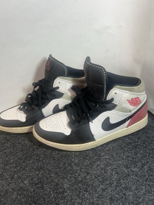Nike Air Jordan 1 Mid SE Union Black Toe 852542-100 Red Black White Size10
