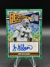 2025 Panini Prizm - Flashback Autographs Jim Jeffcoat #FLA-JJT Green Scope Prizm