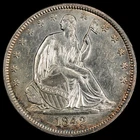 1842 Seated Liberty Half Dollar PCGS AU Details Cleaned