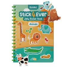 Stick4Ever Jelly Sticker Book - for Kids - Waterproof, Easy to Clean Jelly St...