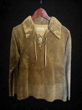 Original 1969 HapiGlop Woodstock Handmade Leather Pull Over