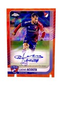 Lucho Acosta 2025 Topps Chrome MLS Auto Orange Wave #25 FC Dallas