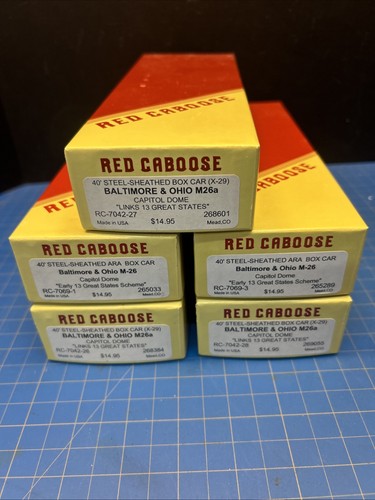 Lote de 5 kits de coche de caja Red Caboose HO RC-7069-1 RC-7069-3 | Zustand: New