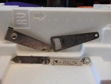 4 beer can and bottle openers Pabst ,Ballentine ,Topper ,and White Rock
