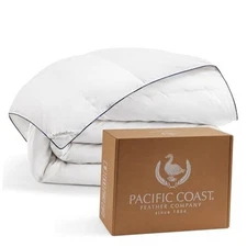  Down Comforters Size, 100% Cotton Duvet Insert, Extra Fluffy White King