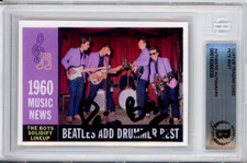 Pete Best The Beatles Original Member SIGNED Custom Trading Card Beckett BAS COA