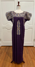 San Antonino Madi Dress, Oaxaca Mexican dress. hand Embroidered. Silk Threads,