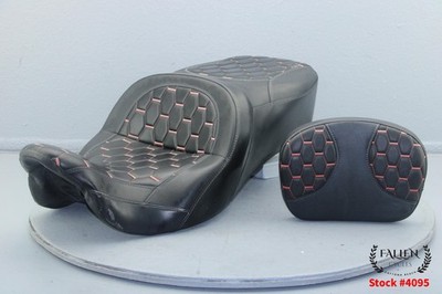 2016 Harley Street Glide CC RIDER 2UP Front Driver Set + Rear Backrest Pad #4095