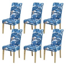 Dining Chair Covers, Dining Room Chair Cover Set of 6, Stretch Kitchen Chair Cov