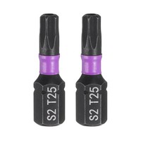 "2St TT25 Torx Schraubendreher Bit 1/4\" Sechskantschaft 1\" LäNge 6-Punkt S2 Stahl"
