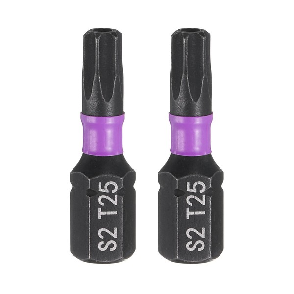 "2St TT25 Torx Schraubendreher Bit 1/4\" Sechskantschaft 1\" LäNge 6-Punkt S2 Stahl"-image