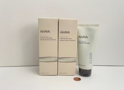 2 AHAVA Time to Clear Purifying Face Mud Mask 3.4 fl oz 100 mL