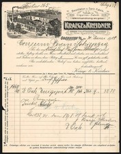 Rechnung Cönnern a. S. 1908, Kraege & Kreidner, Tabak- & Cigarren-Fabrik, Das G 