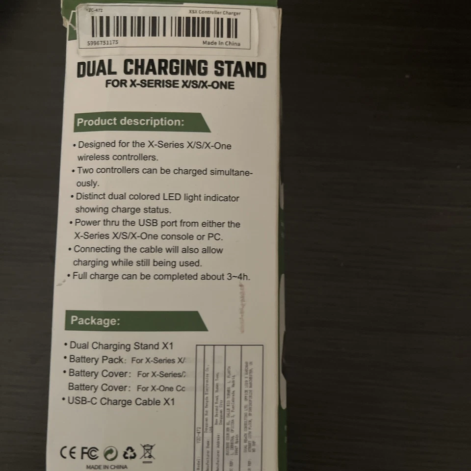 Soporte de carga doble con 2 paquetes de baterías y 2 cubiertas de batería... Serie XBOX x/s/one Foto 4 de 4