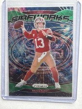 Brock Purdy 2024 Panini Prizm Fireworks #2 49ers NFL Football Trading Card