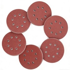 120 Pcs 5 Inch 8 Hole Sandpaper Discs Hook Loop Grits 40240 Mixed Red for Orbit 0.16 per gallon